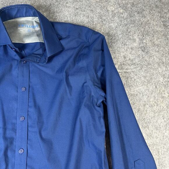 Twillory Shirt Mens Medium Tailored Fit Performance Button Down Blue Golf Preppy - Picture 2 of 9